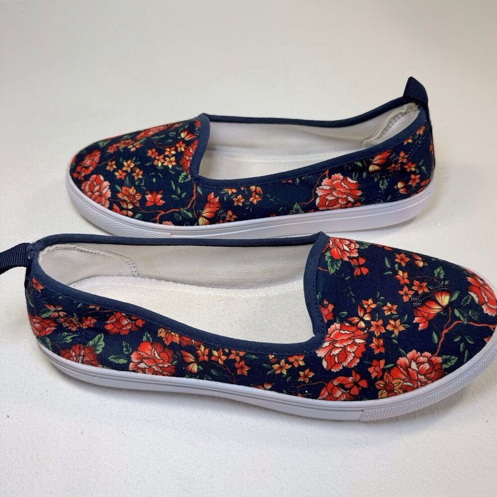 The Skyline Collection Slip-on Shoes Women's Size‎ 9 Multi-Color Floral Low Top - Picture 5 of 9